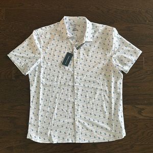 Perry Ellis slim fit stretch expandable collar shirt size XL